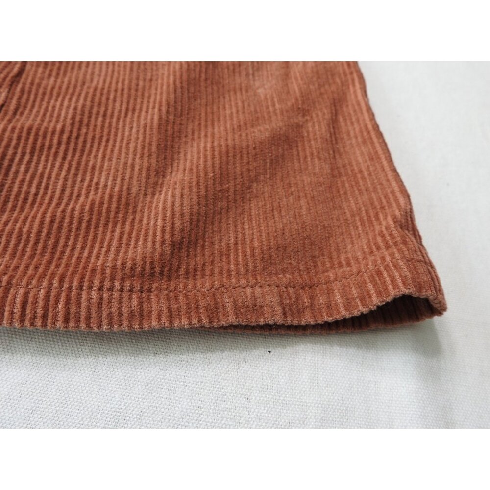 Forever 21 Rust Corduroy Button Front Mini Skirt Women's Sz 29 Jrs 11 Orange - Picture 7 of 7